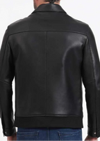 DION BLACK LEATHER MEN'S JACKET