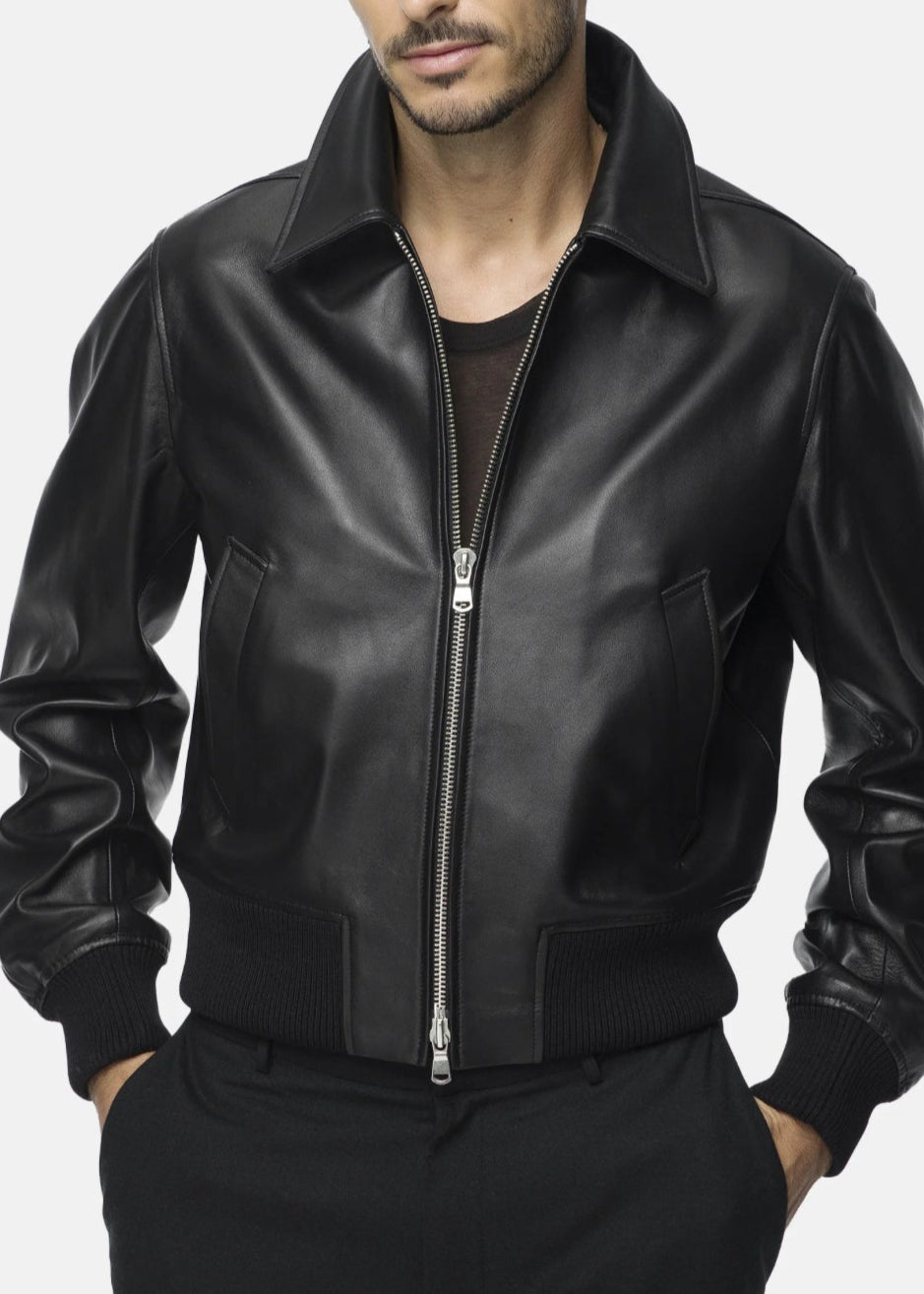 Marco Leather Jacket Black