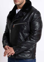HARLEY BLACK LEATHER MEN'S BIKER JACKET