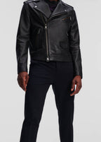 LEATHER BIKER JACKET
