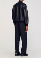 Classic black leather jacket
