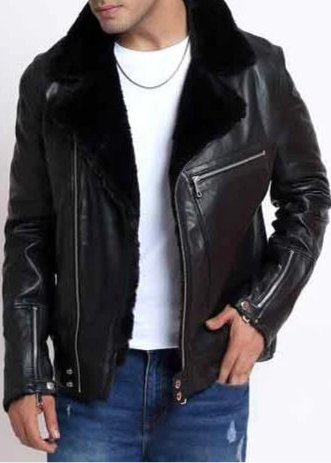  Harley Black Leather Men's Biker Jacket
