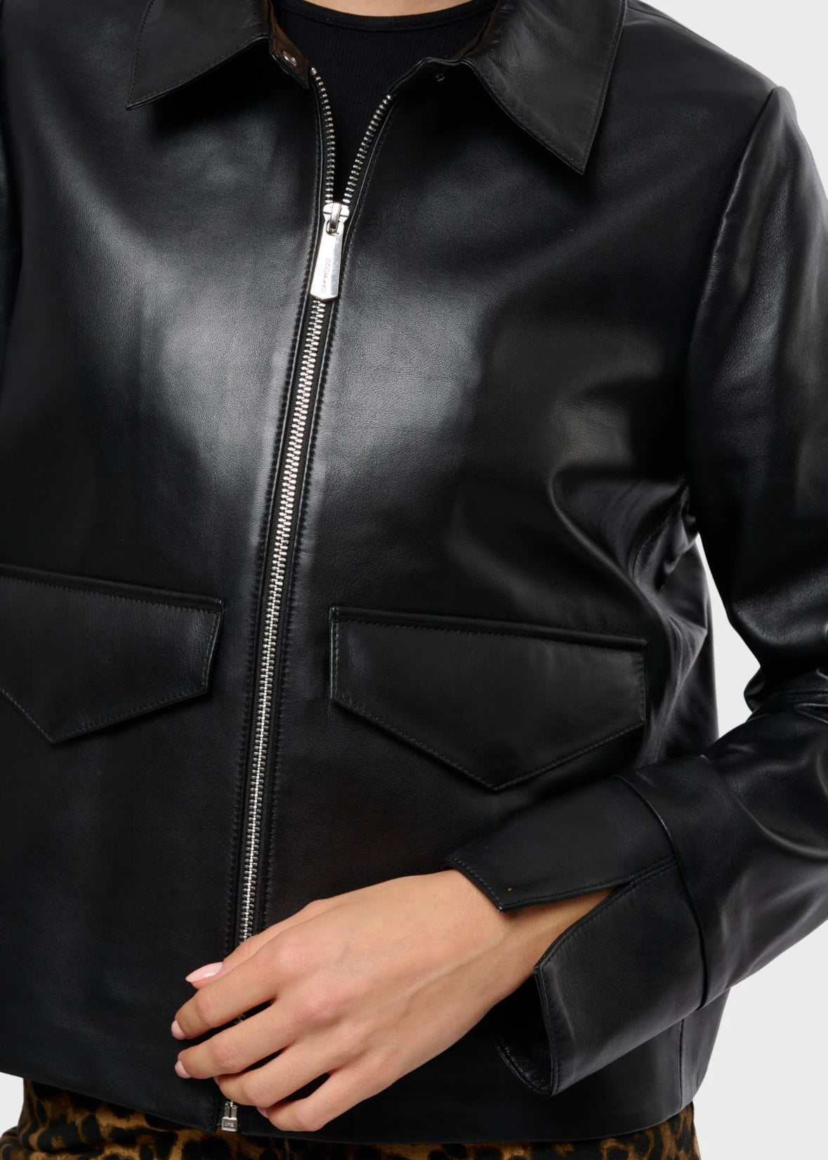 Darla Leather Jacket Black