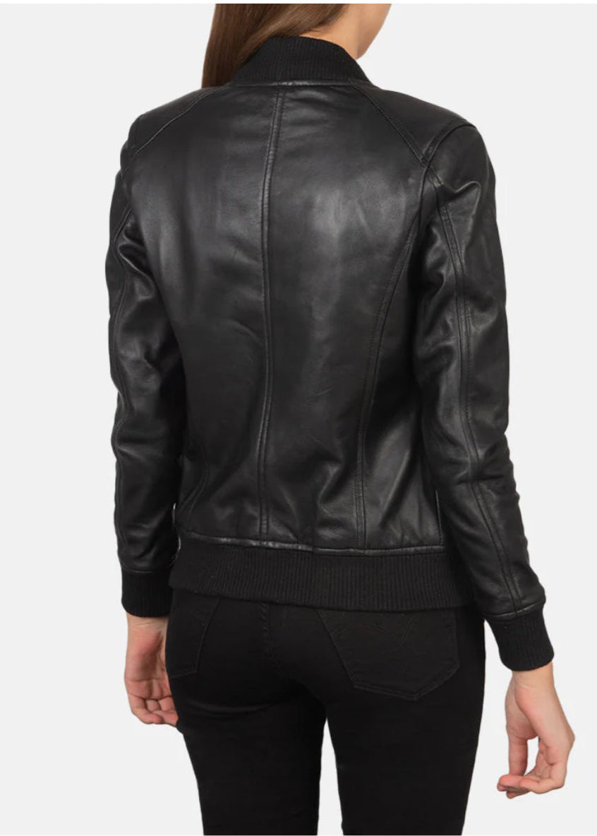 Bliss black leather jacket