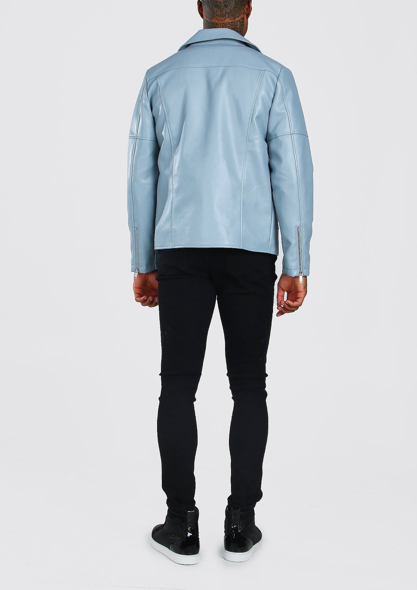 Blue Leather Jacket