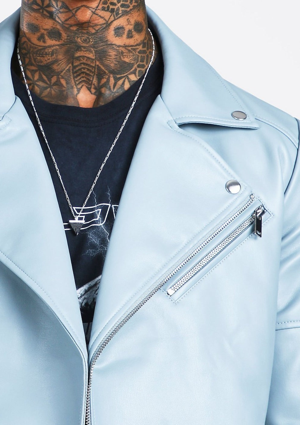 Blue Leather Jacket